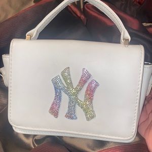 White New York purse